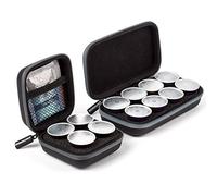 ROMAUNT Etui de Protection pour Compatible Nespresso Capsules de Café,Sac Dur PU Portable et Housse Antichoc Externe Partenaire de Voyage de Minipresso,Nanopresso(2 paquets,4pods+8pods)