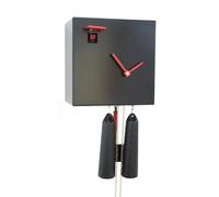 Rombach & Haas Désign Pendule à Coucou Cube Noir, 8 Jours