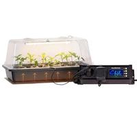 Romberg Climatic M LED Serre avec Ventilation Éclairage LED Tapis Chauffant et Thermostat Anthracite 38 x 24 x 19 cm