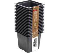 Romberg Pots Carrés en Plastique Ø 7 cm - Noir | Lot de 20 - 1 pcs