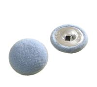 ROMDANTY 20 Boutons recouverts de Tissu Ronds Noirs pour Couture, idéal pour projets de Bricolage, Manteaux, Pulls, travaux manuels et vêtements (18mm, Bleu Clair)