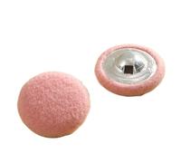 ROMDANTY 20 Boutons recouverts de Tissu Ronds Noirs pour Couture, idéal pour projets de Bricolage, Manteaux, Pulls, travaux manuels et vêtements (20mm, Rose pêche)