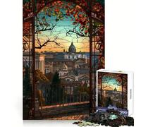 Rome au crépuscule Puzzle de 1000 pièces pour Adolescents Jeu de logique Solide Temps en Famille Bords Nets Surprise chaleureuse (50x75cm)