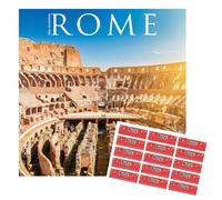 Rome Calendrier 2026 | Calendrier mural carré | 16 mois | Avec autocollants de rangement