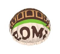 Rome Colisée Arbre Soleil Terres Grand Bonnet de douche imperméable pour femme Cheveux longs Lavable Bande élastique Bonnet de bain Cheveux