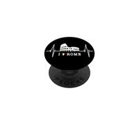 Rome Colisée Battement de Cœur Roma Skyline Rome Italie PopSockets PopGrip Adhésif