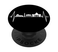 Rome Colisée Battement de cœur Roma Skyline Rome Italie PopSockets PopGrip Adhésif