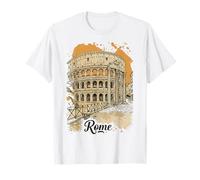 Rome Colisée Vintage Art Voyage Roma Italia Souvenir T-Shirt