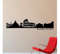 Rome Coliseum Sticker Italie Cityscape Skyline Silhouette Vinyle Sticker Mural Ville Thème Chambre Dortoir Maison Decor84cm x 19cm