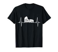 Rome Colosseum Heartbeat Roma Skyline Italie Italie Rome T-Shirt