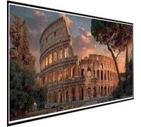 Rome Diamond Painting Adulte, Diamond Painting Colisée Broderie Diamant Kit Complet, DIY 5D Carré Cristal Strass Point de Croix Artisanat Loisirs Créatifs Adultes, Decoration Murale 80x190cm w-8243