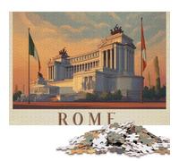 Rome et sa beauté éternelle - Puzzle carré de 300 pièces pour Adultes, Jeu éducatif en Bois pour Enfants, 300 pièces (40 x 28 cm)