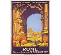 Rome Express Affiche Poster Reproduction - Format 50X70 cm Papier 300 GR - Vente du fichier numérique HD Possible Nous Consulter (Boutique : affichevintage.FR)