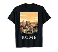 Rome Italie Anciens Monuments Rétro Voyage Design T-Shirt