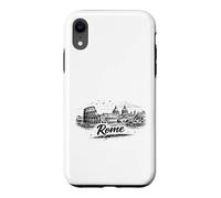 Rome Italie Colisée Cité du Vatican Croquis Art Coque pour iPhone XR