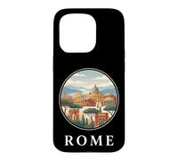 Rome Italie Colisée Vatican Retro Travel Graphic Coque pour iPhone 15 Pro