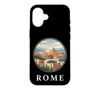 Rome Italie Colisée Vatican Retro Travel Graphic Coque pour iPhone 16