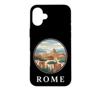 Rome Italie Colisée Vatican Retro Travel Graphic Coque pour iPhone 16 Plus