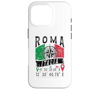 Rome Italie Drapeau Italie coordonnées GPS de Roma Italien Coque pour iPhone 16 Pro