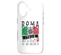 Rome Italie Drapeau Italie coordonnées GPS de Roma Italien Coque pour iPhone 17
