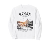 Rome Italie La Ville éternelle Vintage Skyline Voyage Sweatshirt
