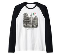 Rome Italie Monuments Art Colisée Romain Souvenir de Voyage Manche Raglan