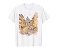 Rome Italy Lovers Impression Vintage Paysage Urbain Roma Italia T-Shirt