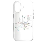 Rome Italy Metro Train Suburban Railway - Carte de l'itinéraire Souvenir Coque pour iPhone 17