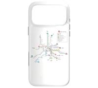 Rome Italy Metro Train Suburban Railway - Carte de l'itinéraire Souvenir Coque pour iPhone 17 Pro Max