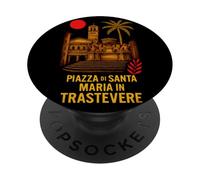 Rome Piazza di Santa Maria in Trastevere Quartiers Romains PopSockets PopGrip Adhésif