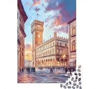 Rome Piazza Navona Painting Panneau Métallique Rustique 38x26cm/1000pcs pour Le Salon, Idée Cadeau De Crémaillère pour Les Amateurs De Plaques Métal