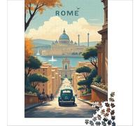 Rome Puzzle 1000 pièces | puzzle pour soirées tranquilles un passe temps paisible à votre rythme quand vous voulez décompresser à la maison38x26cm