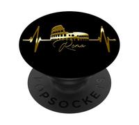 Rome Skyline Colisée Battement Cœur Roma Italie I Love Rome PopSockets PopGrip Adhésif