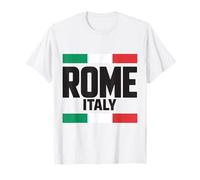Rome Ville Italie Drapeau Hiver Été Voyage Souvenir T-Shirt