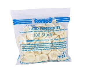 Romed Lot de 100 doigtiers en latex poudrés Taille M