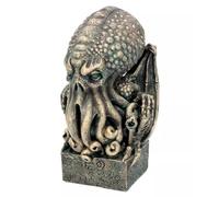 Romeeton Cthulhu Figurine crâne 17,8 cm H Kraken monstre marin géant pieuvre Sculpture cadeau (patine bronze)