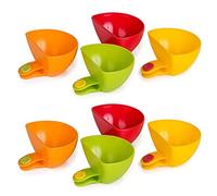 Romeeton Lot de 8 supports à pince assortis pour sauce tomate, sel, vinaigre, sucre, épices