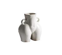 Romehaha Vase à fesses moderne, forme féminine, vases en céramique noire, sculpture de corps féminin, vase pour fleurs, salon, table basse, cheminée, étagère, décorations (blanc)