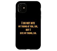 Roméo Juliette Bite Thumb Shakespeare Citation Drame Tragédie Coque pour iPhone 11