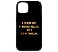 Roméo Juliette Bite Thumb Shakespeare Citation Drame Tragédie Coque pour iPhone 13