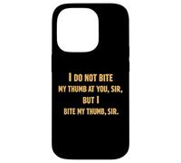 Roméo Juliette Bite Thumb Shakespeare Citation Drame Tragédie Coque pour iPhone 14 Pro