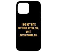 Roméo Juliette Bite Thumb Shakespeare Citation Drame Tragédie Coque pour iPhone 16 Pro Max