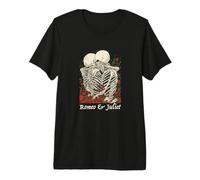 Roméo & Juliette Squelette Couple Embrasser Shakespeare Meme T-Shirt Haut de Gamme