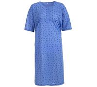 Romesa Chemise de nuit à manches courtes pour femme - Grandes tailles, bleu clair, 3XL