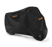 ROMGTNN Housse de Moto Universelle imperméable, Rangement en Plein air, Toutes Saisons, Pluie, Neige, Soleil, Hiver, Toutes Saisons, Durable avec Trous de Verrouillage, réfléchissant la Nuit, Oxford