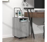 ROMHZKS Armoire d'appoint classique avec roulettes et espace de rangement pour boissons et articles de décoration en bois