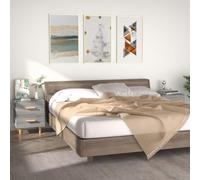 ROMHZKS Armoire de lit scandinave en bois avec pieds en eucalyptus et tiroir spacieux, multifonctionnelle comme table d'appoint ou meuble de rangement avec plateau supérieur stable