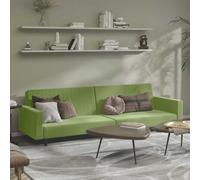 ROMHZKS Canapé-lit 2 places en velours avec cadre en bois, canapé fonctionnel 2 en 1 pour chambre d'amis et bureau, lit d'assise confortable avec dossiers réglables, meuble de couchage peu encombrant