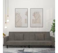 ROMHZKS Canapé-lit 2 places en velours avec cadre en bois, canapé-lit 2 en 1 pour invités, lit pliant avec dossiers réglables, housse en velours pour salon et bureau, gris