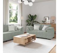 ROMHZKS Canapé lounge avec revêtement en polyester et structure en bois et métal, accoudoirs larges, rembourrage épais pour salon et bureau, assise confortable, canapé résistant, polyvalent